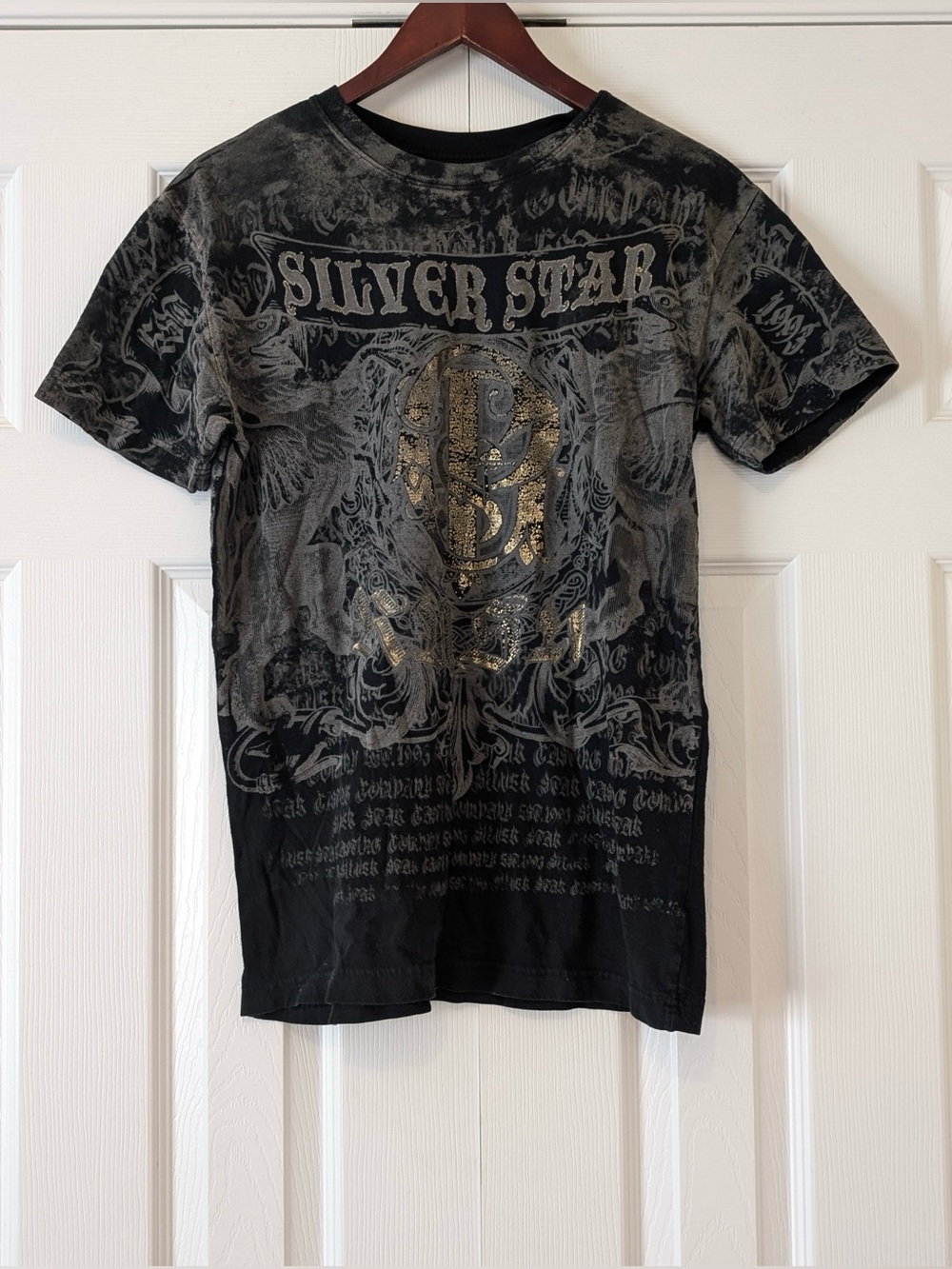 Y2K VTG 100% Cotton Silver Star Tee